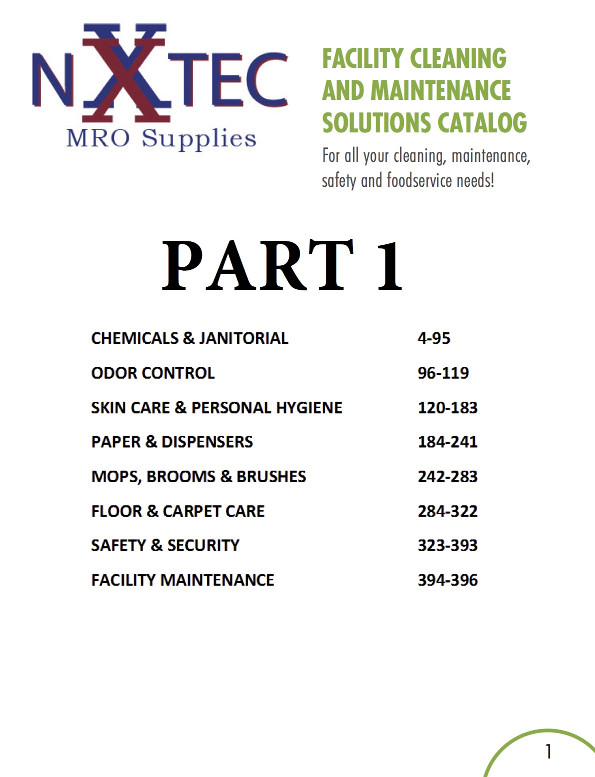 Facility Supply Catalog Part 1