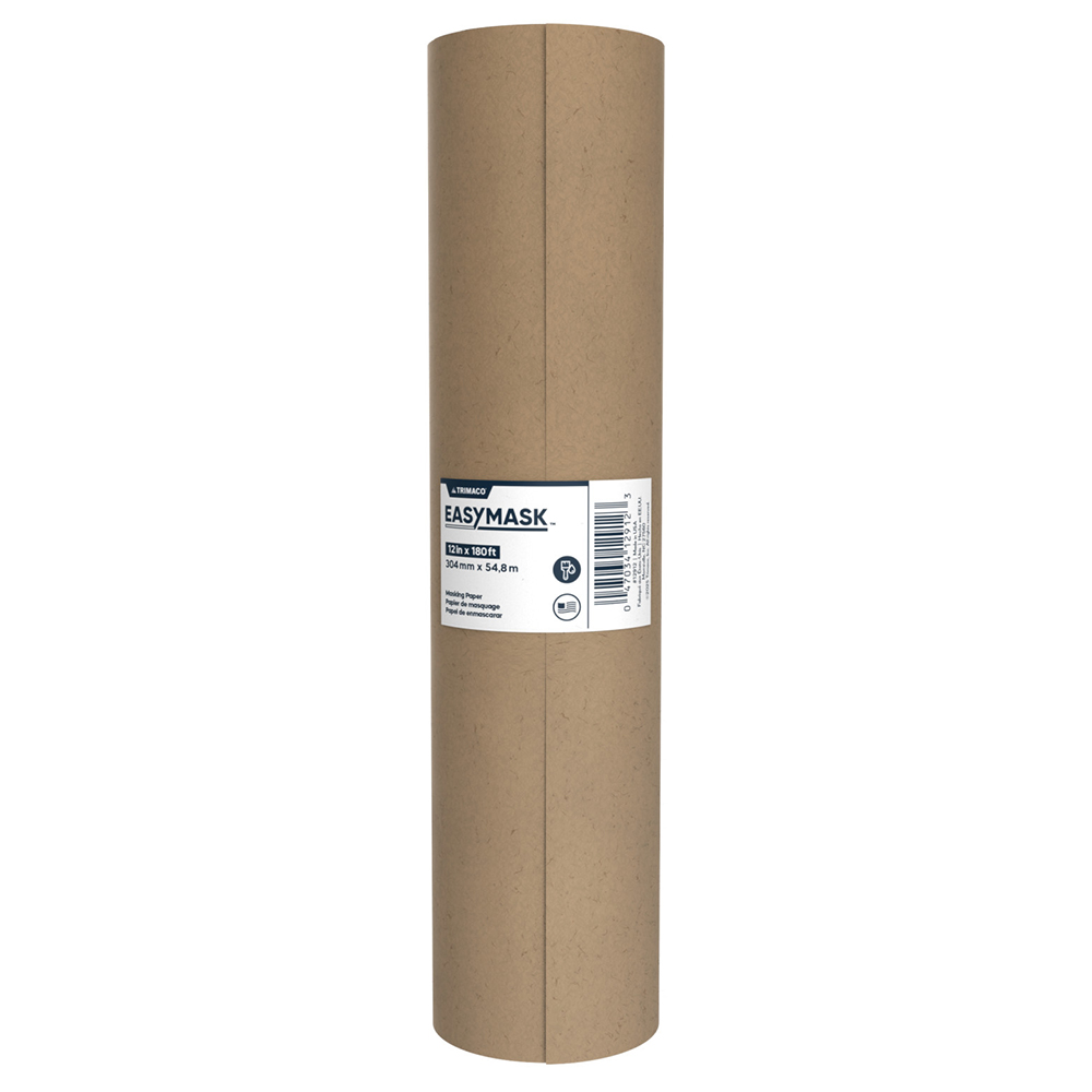 12-Pack of 12″ x 180′ Trimaco 12912 Brown Easy Mask General Purpose Masking Paper